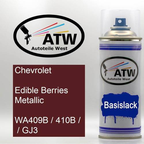 Chevrolet, Edible Berries Metallic, WA409B / 410B /  / GJ3: 400ml Sprühdose, von ATW Autoteile West.